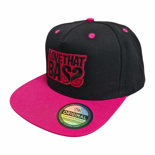 Love That Bass Contrast Snapback - Pink