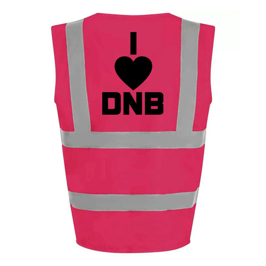 I Love DnB Hi-Vis Vest (Pink)