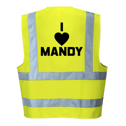 I Love Mandy Hi-Vis Vest (Yellow)