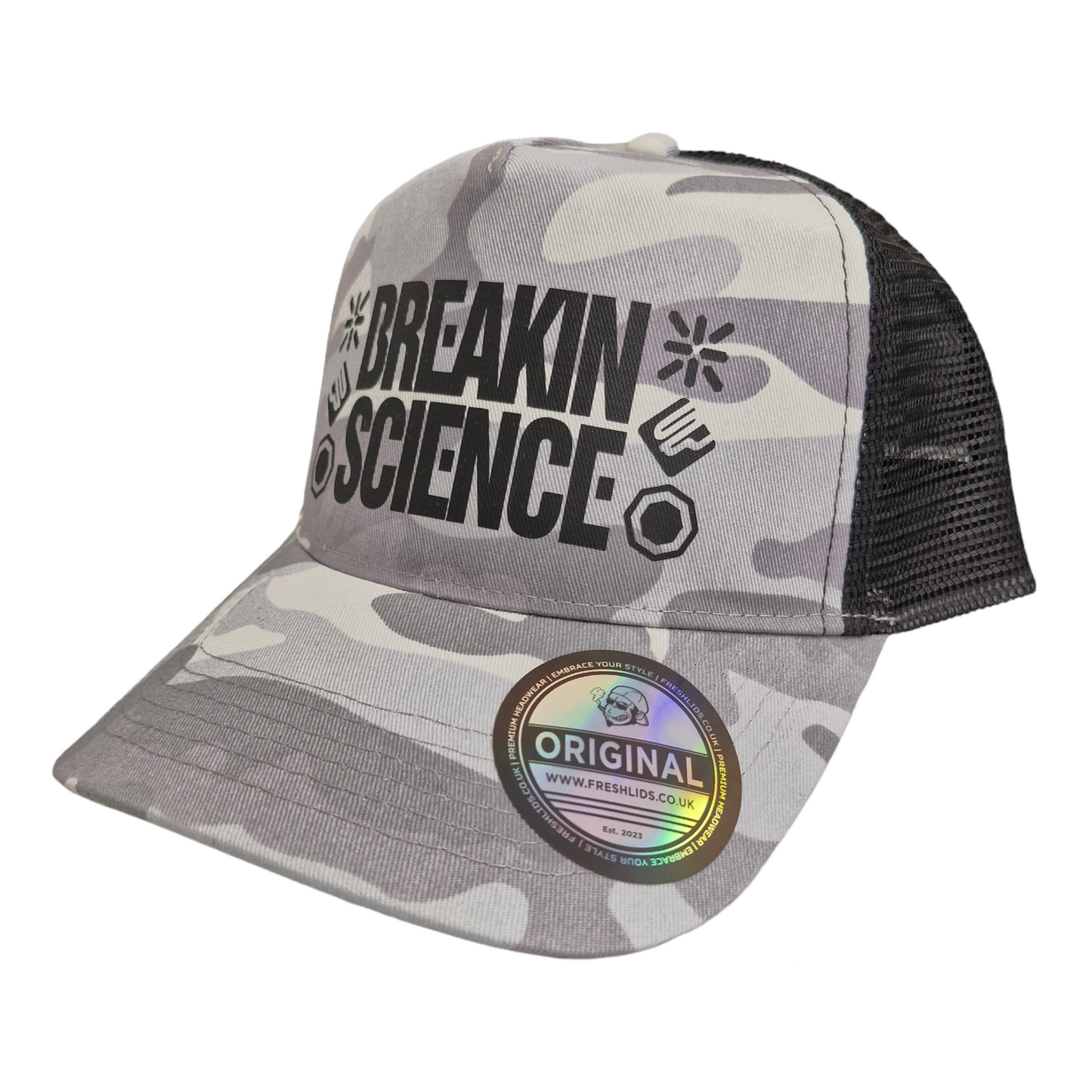 Breakin Science Arctic Camo Trucker