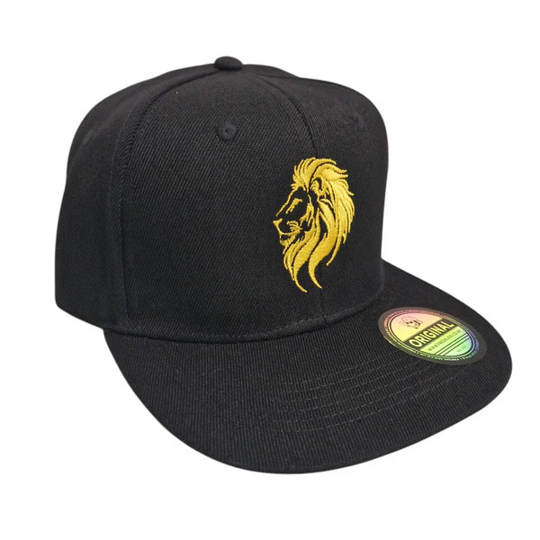 Lion Head Snapback - Gold