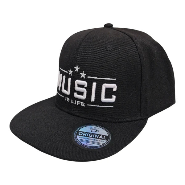 Music Is Life Snapback - Black