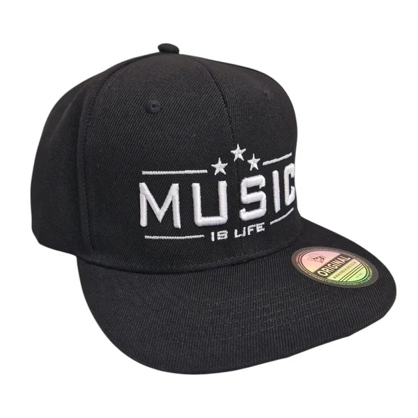 Music Is Life Snapback - Black